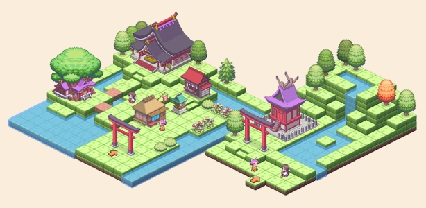 Pixel Shrine JINJA te permite construir un antiguo santuario japonés con pixel art thumbnail
